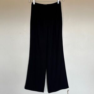 Reformation High Waisted Wide Leg pleated Black Pants Trousers size 4 new